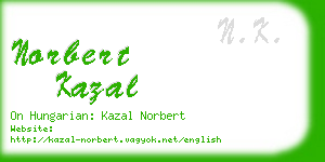norbert kazal business card